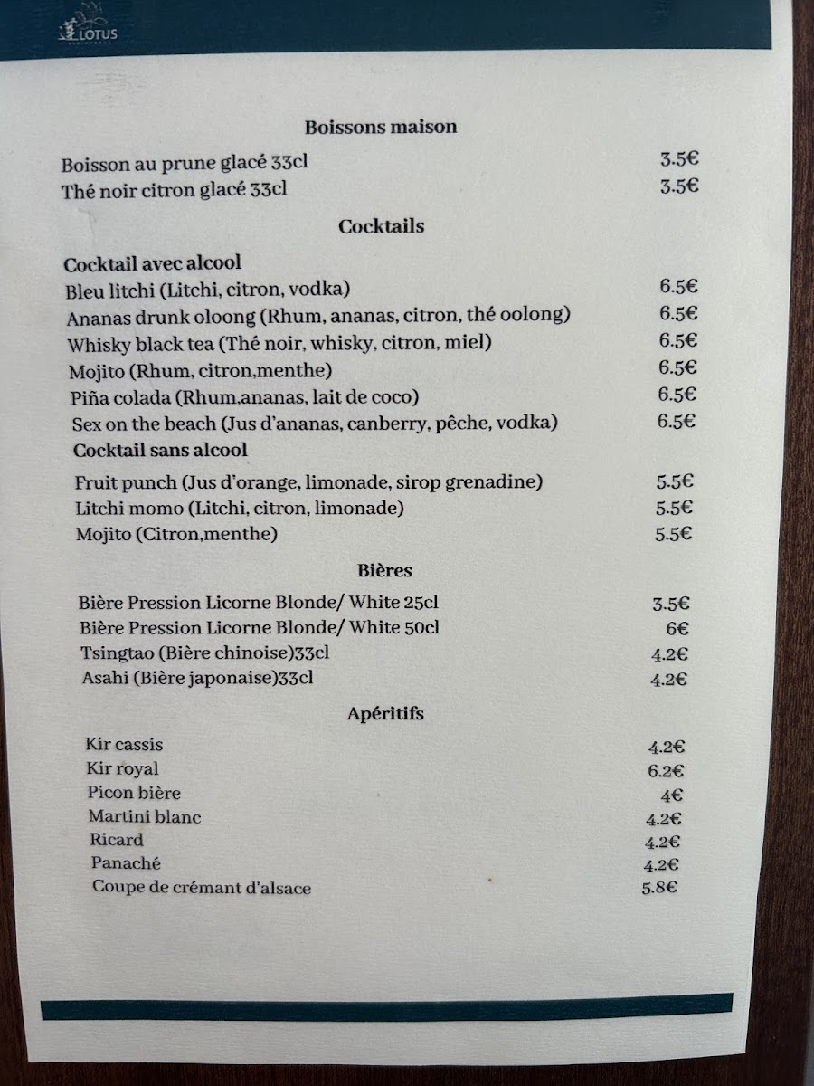 Menu Restaurant Lotus-1